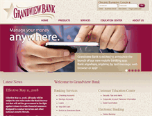 Tablet Screenshot of grandviewbank.com
